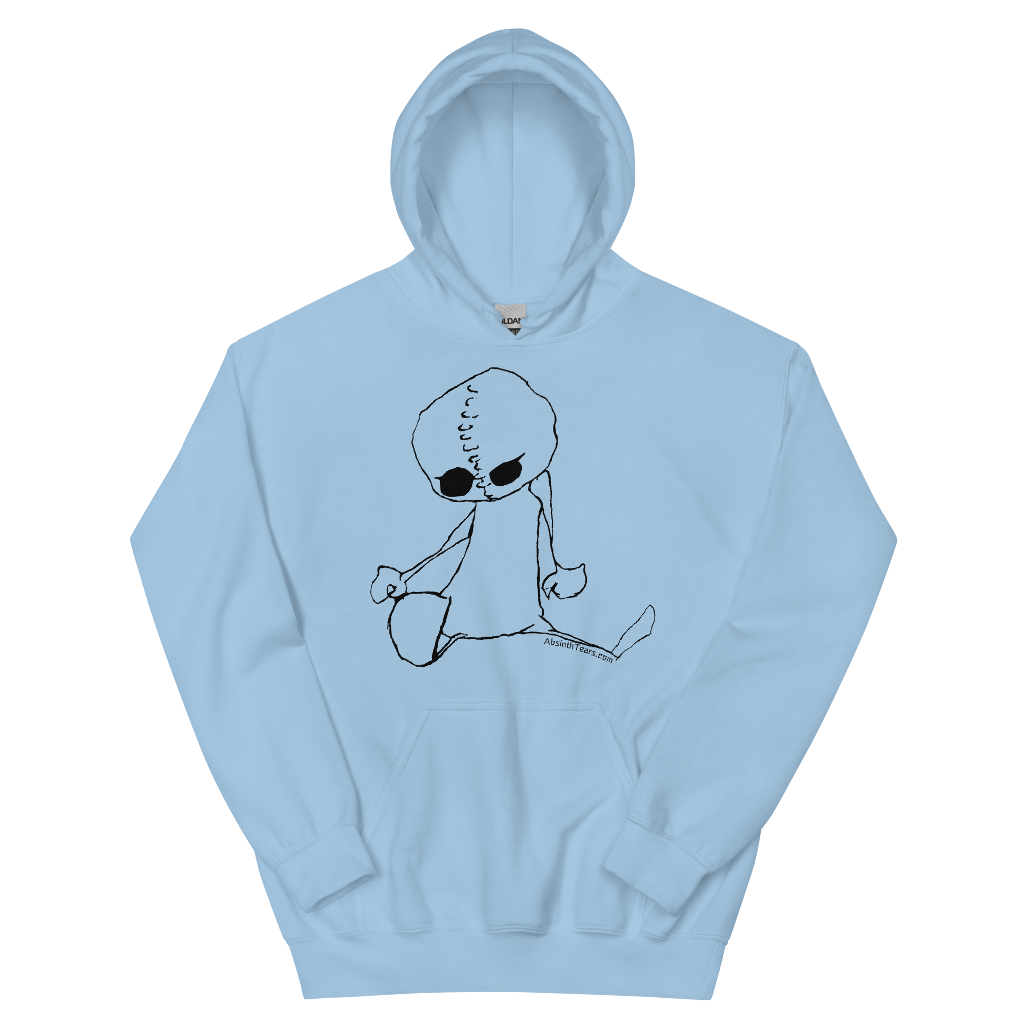 Unisex Hoodie Heavy Blend – Light Blue – Ragdoll (Black)
