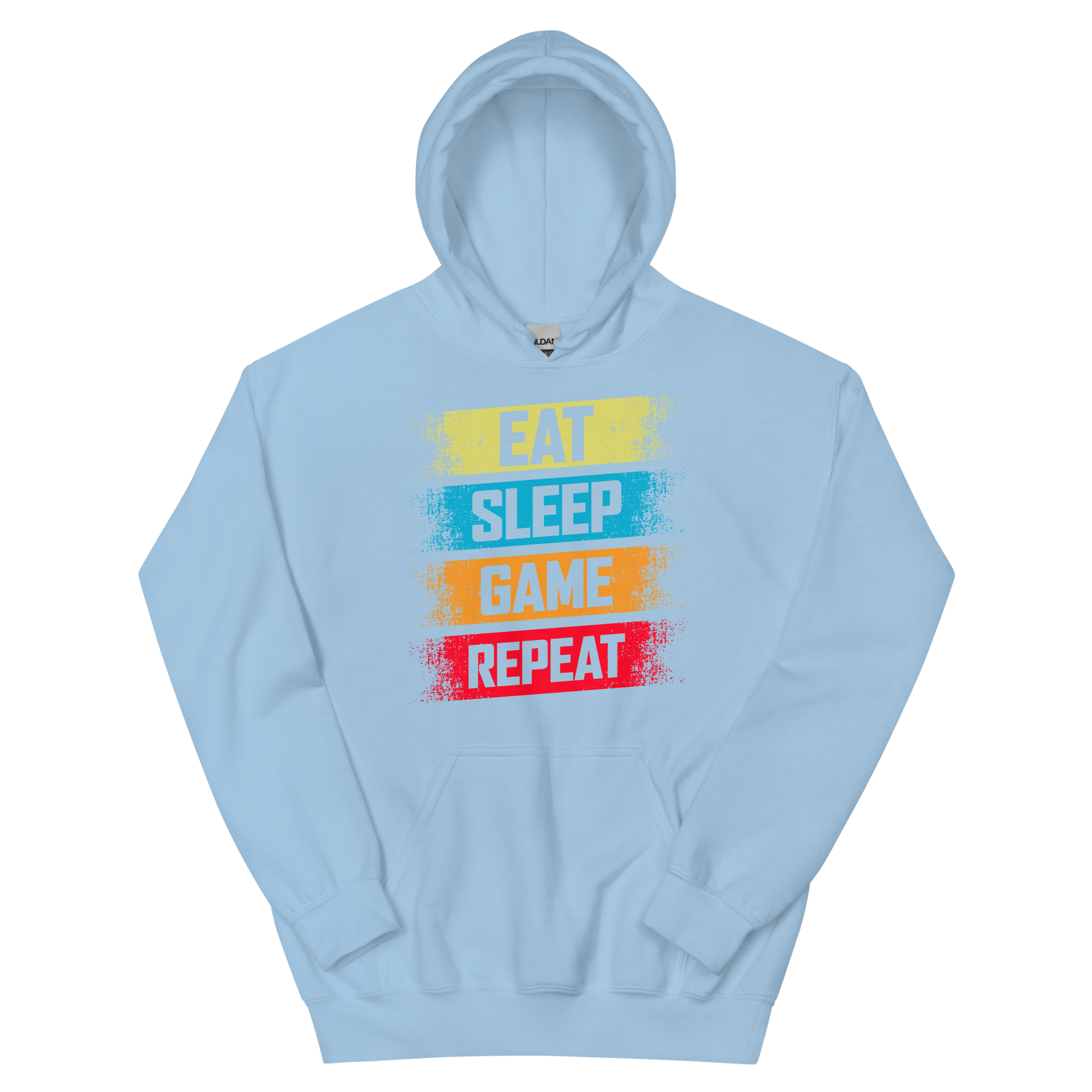 Unisex Heavy Blend Hoodie – Light Blue – Eat Game Sleep Repeat