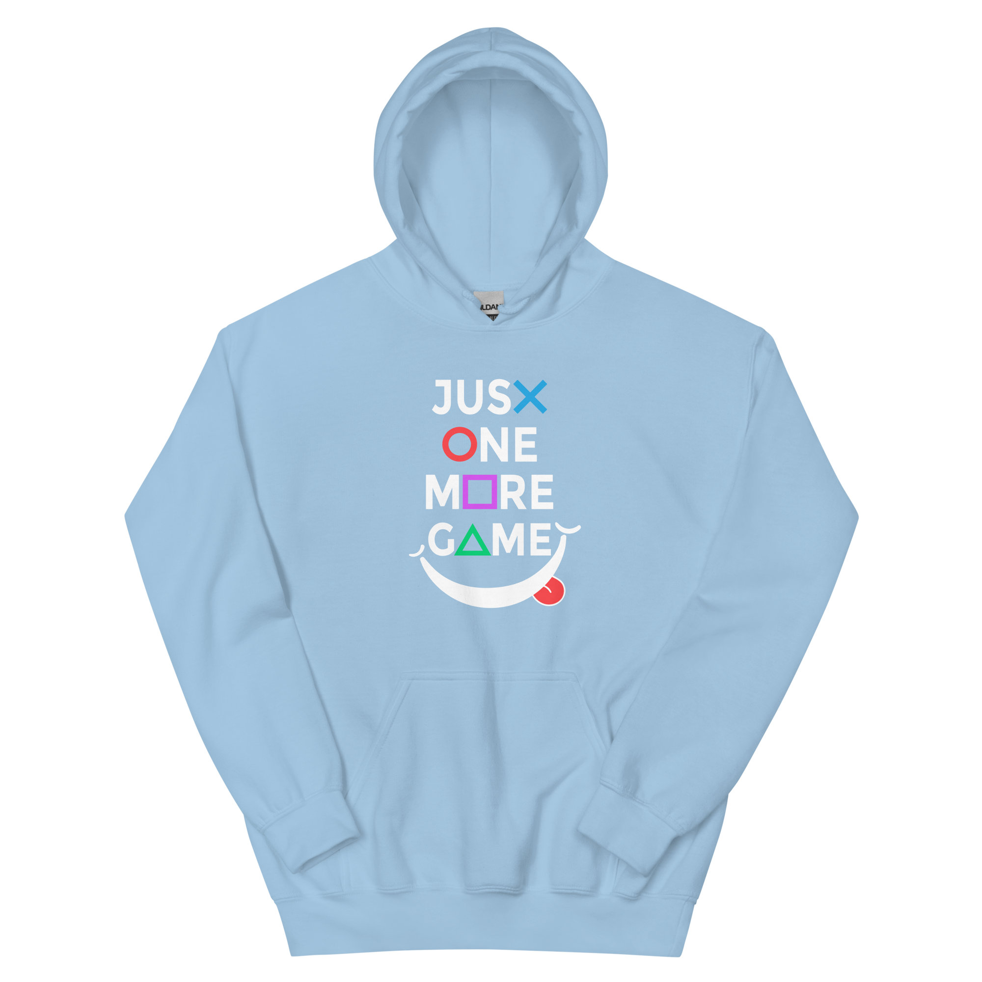 Unisex Heavy Blend Hoodie – Light Blue – Just One More Game
