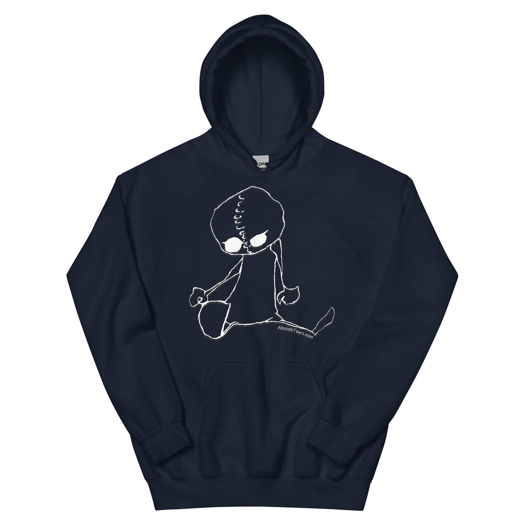 Unisex Heavy Blend Hoodie – Navy Blue – Ragdoll (Black and White)