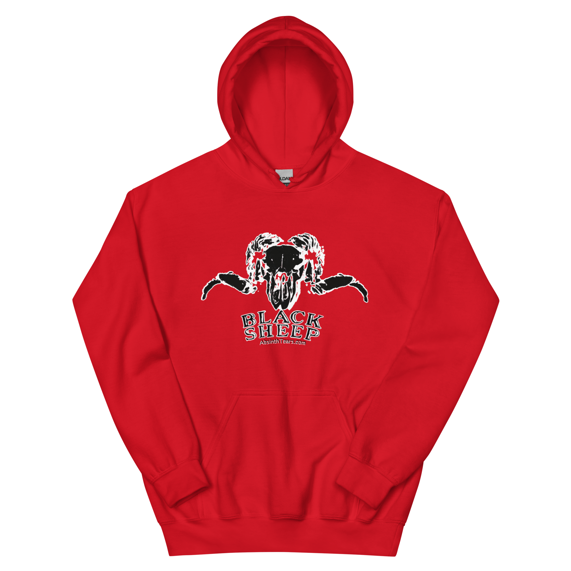 Unisex Heavy Blend Hoodie – Red – Black Sheep (Black)