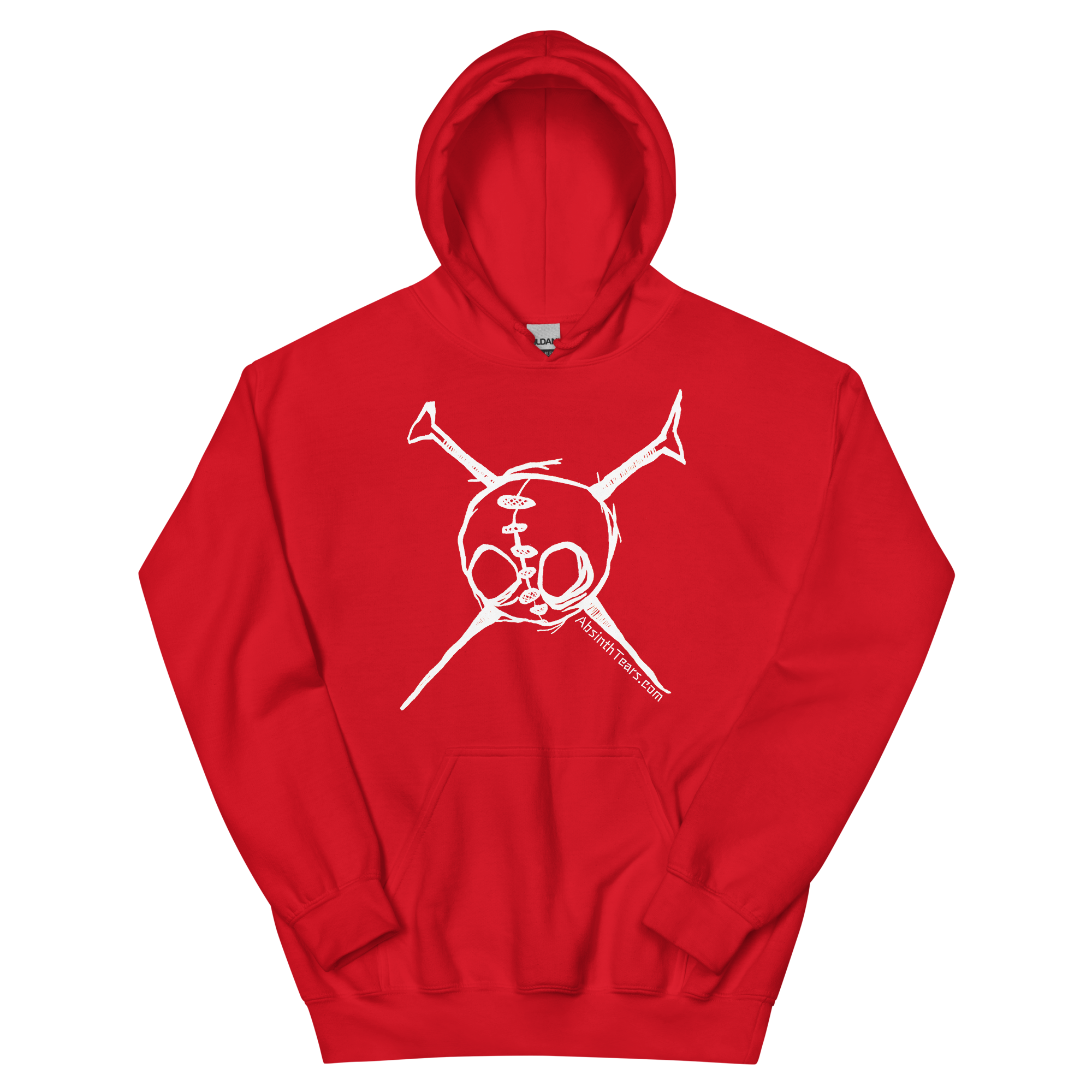 Unisex Heavy Blend Hoodie – Red – Cross Nails (White)