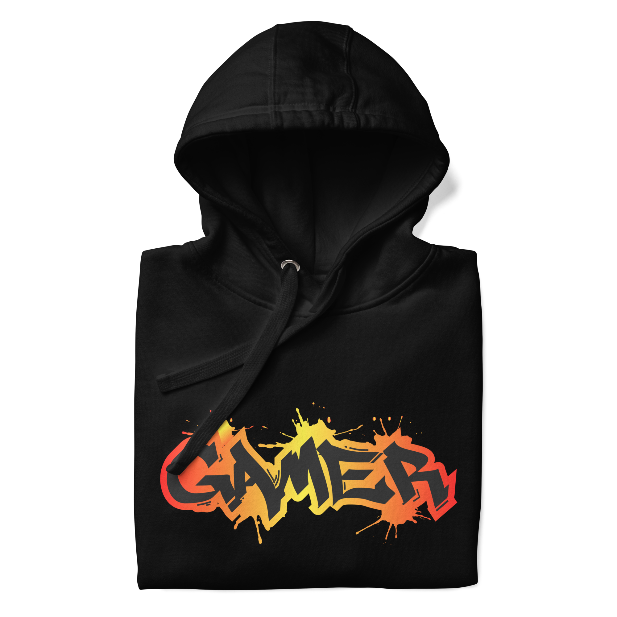 Unisex Premium Hoodie – Black – Gamer Graffiti