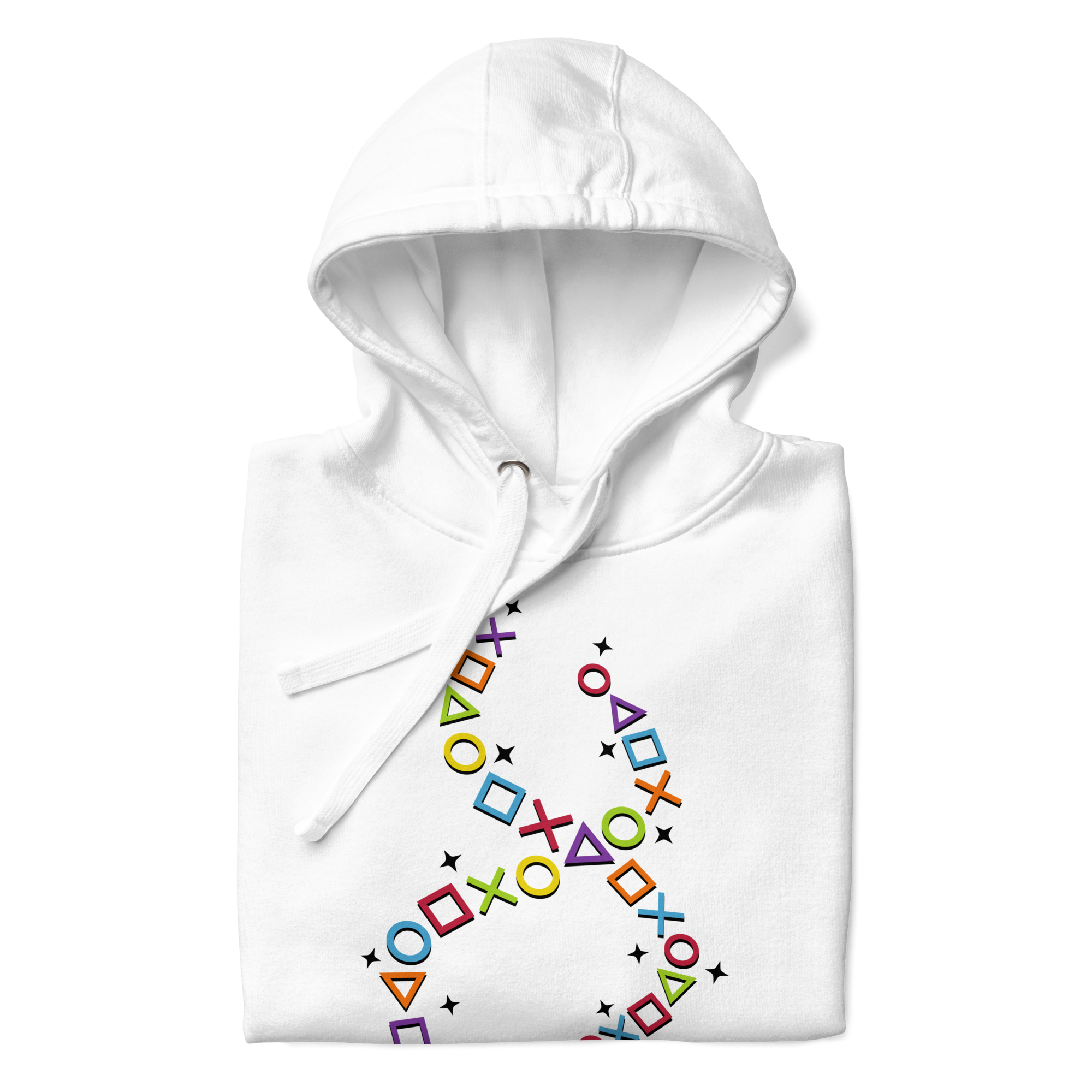 Unisex Premium Hoodie – White – Gaming DNA (Black)