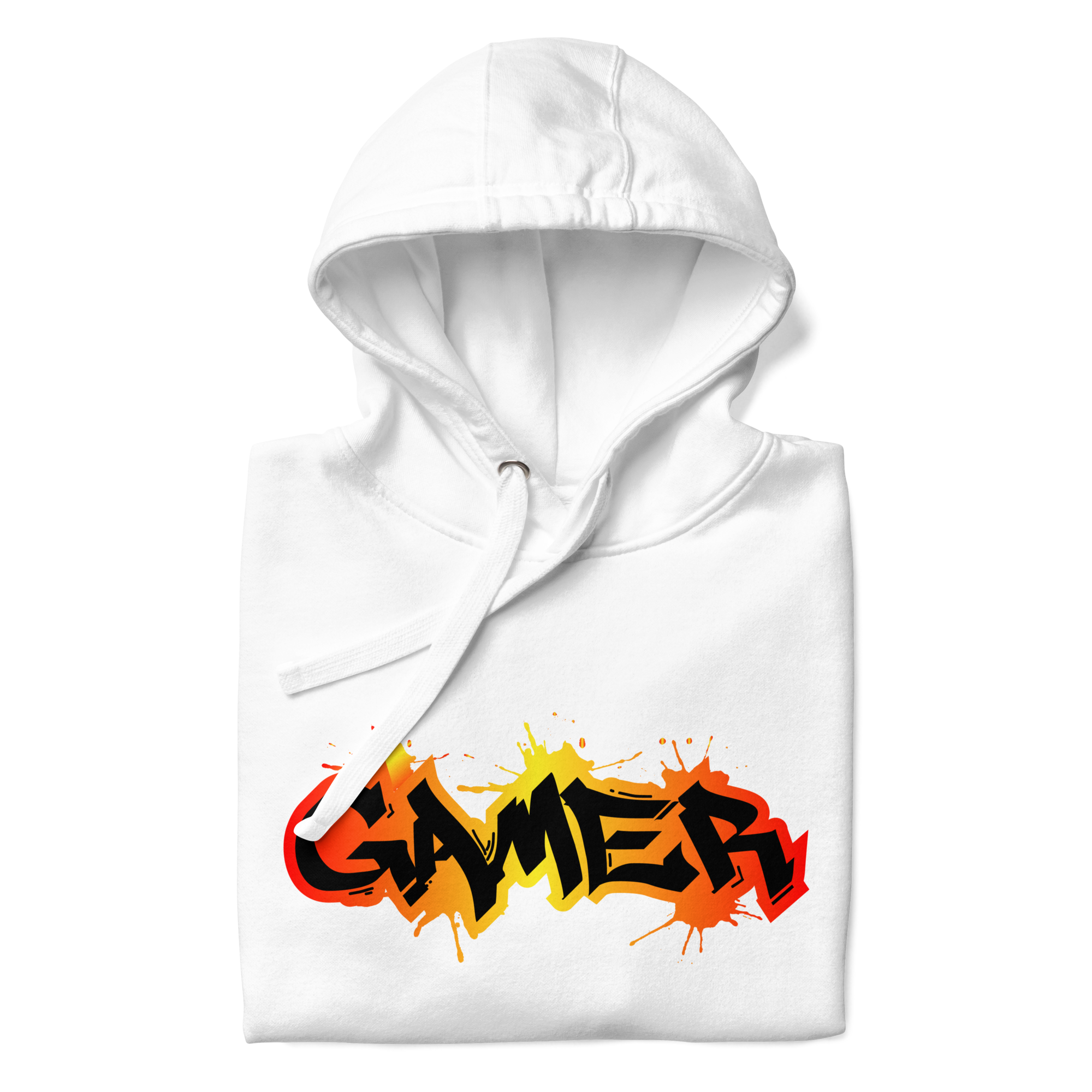 Unisex Premium Hoodie – White – Gamer Graffiti